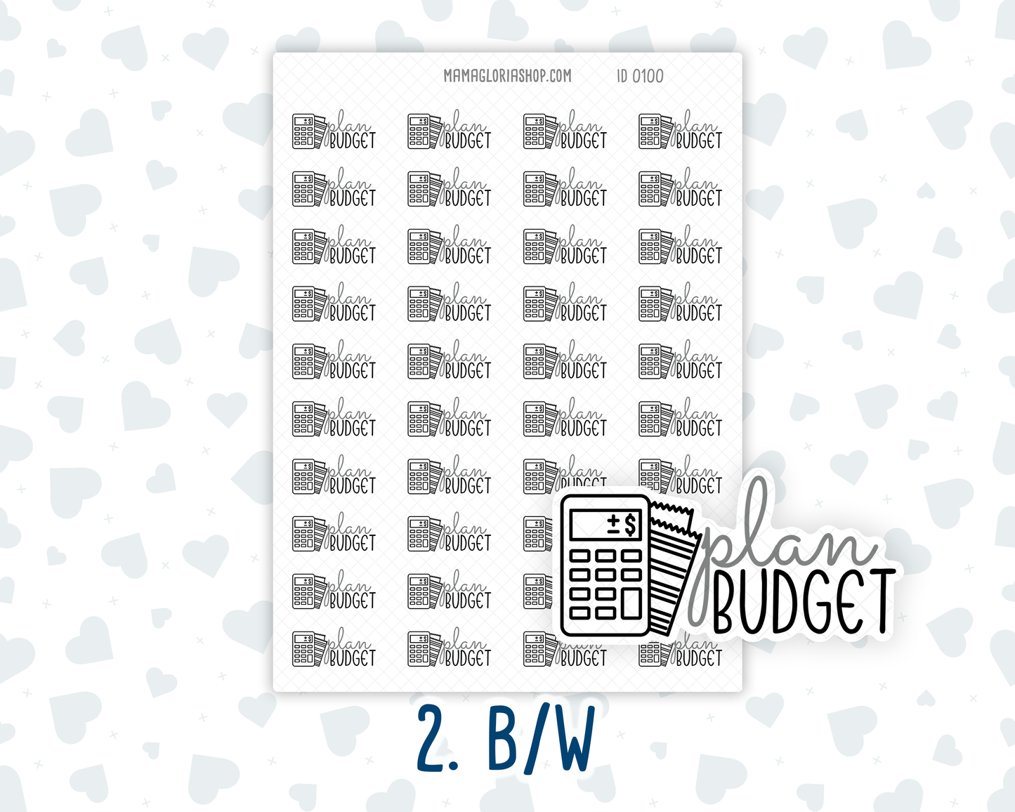 Plan Budget - Text Sticker With Icon
