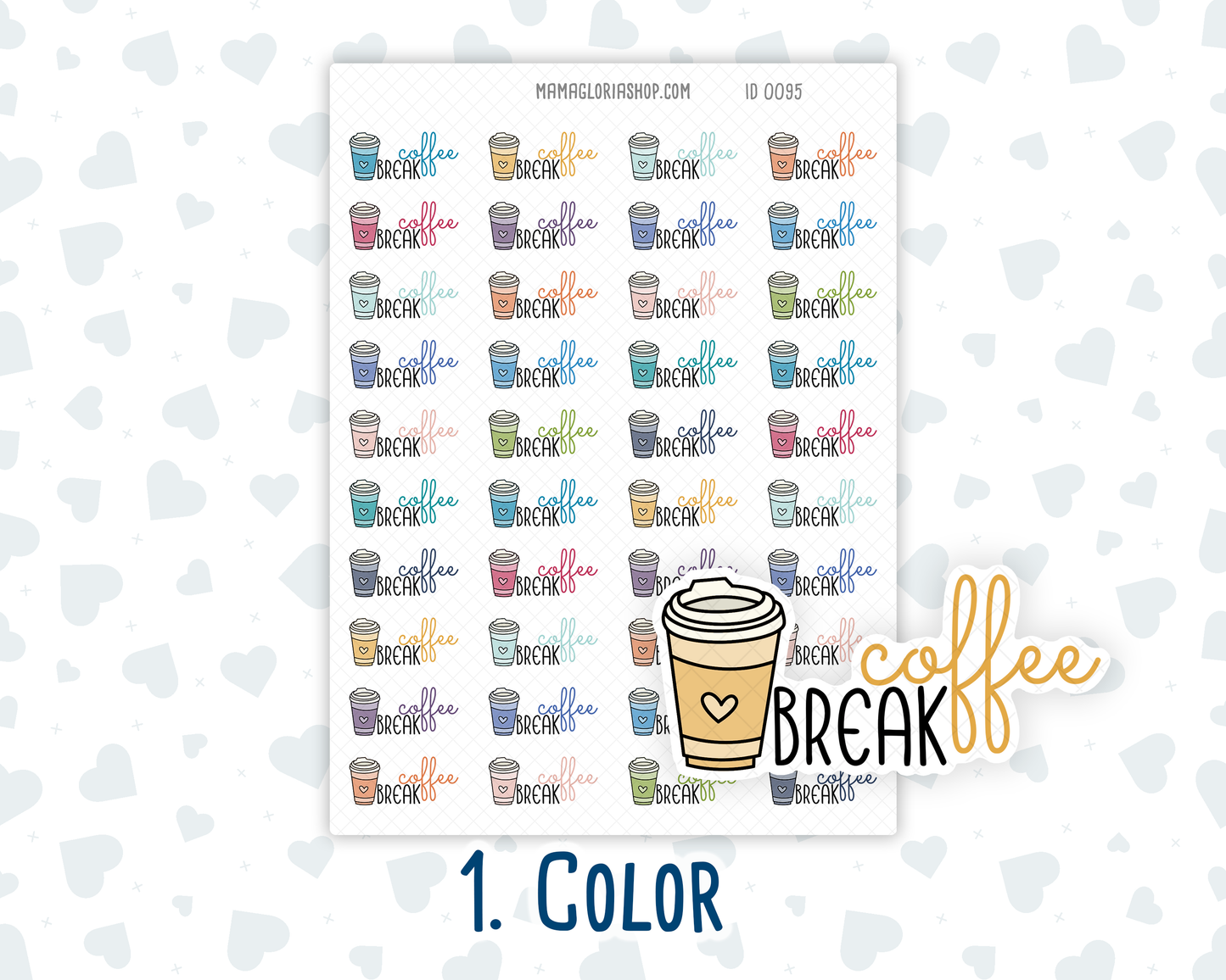 Coffee Break - Text Sticker With Icon