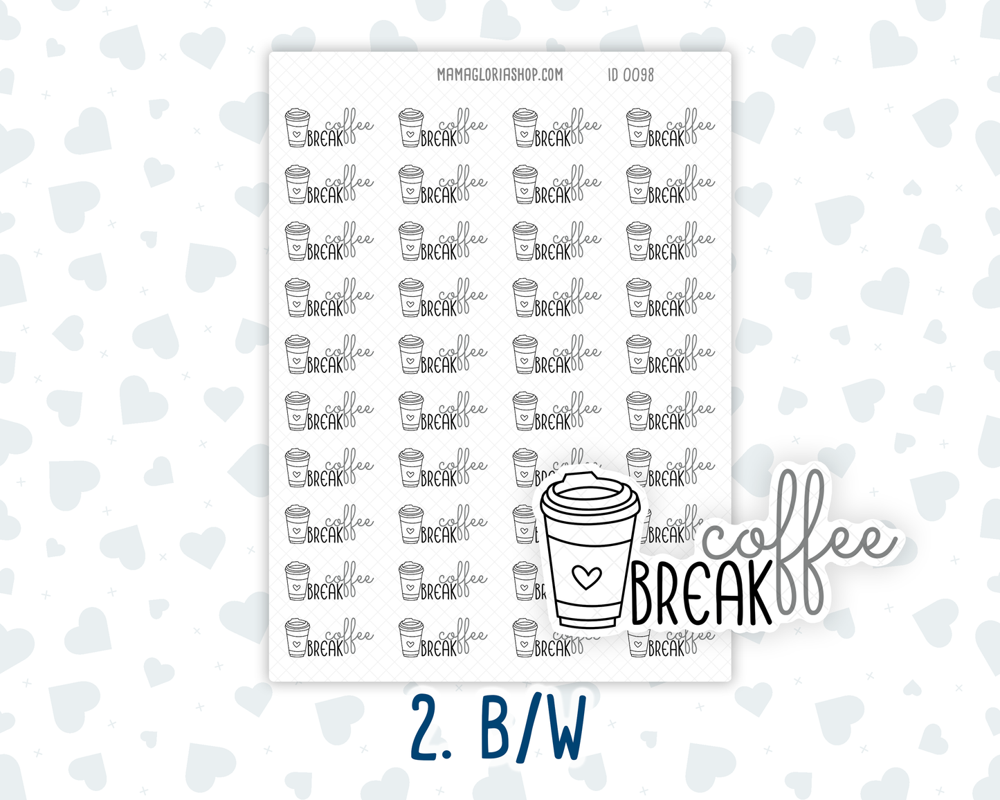 Coffee Break - Text Sticker With Icon