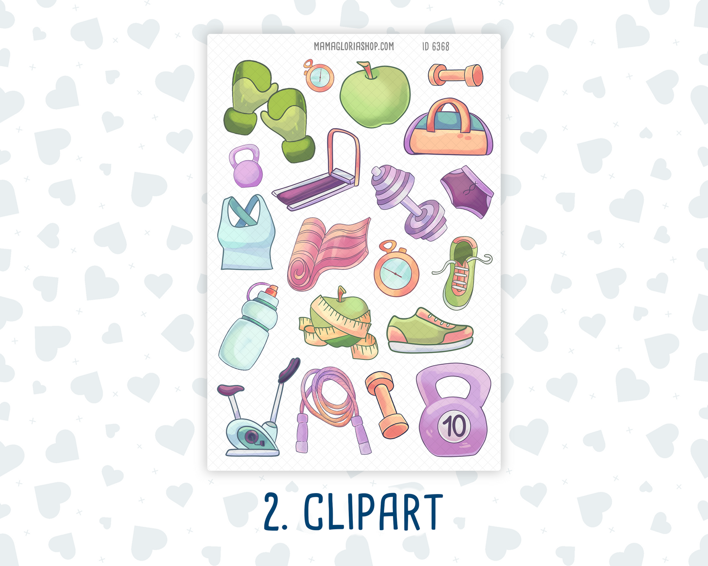 Fitness Planner Sticker Bundle