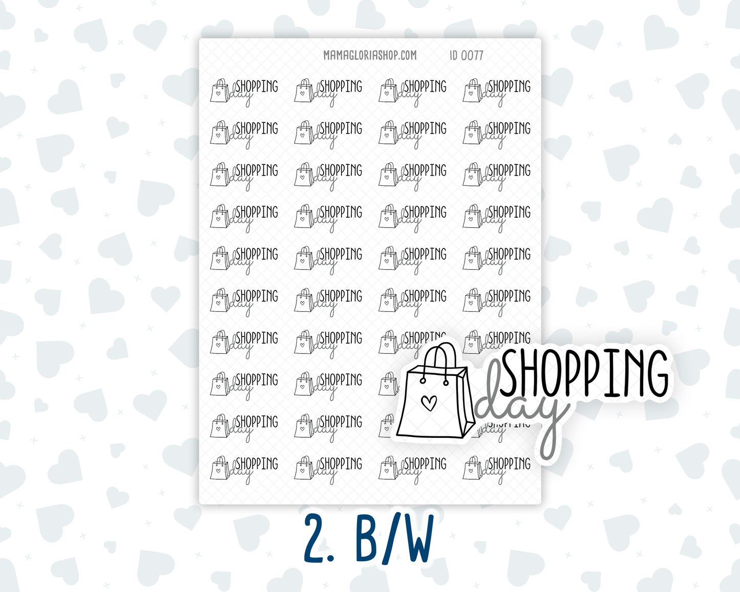 Shopping Day - Text Sticker With Icon