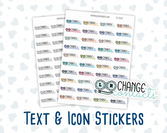 Change Contacts - Text Sticker With Icon