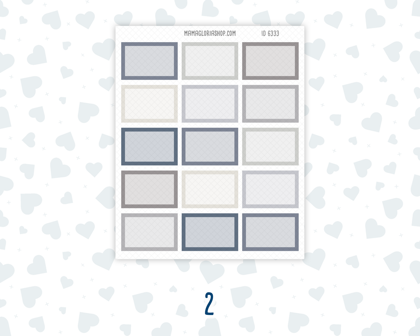 Half Size Framed Boxes – Wild Sage & Muted Slate