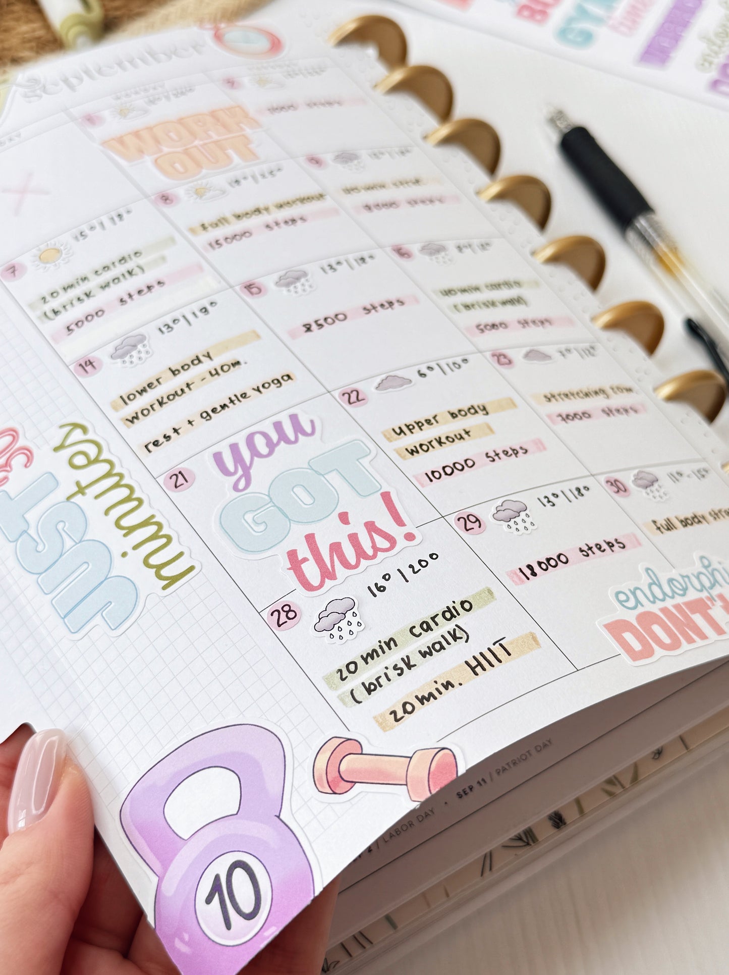 Fitness Planner Sticker Bundle