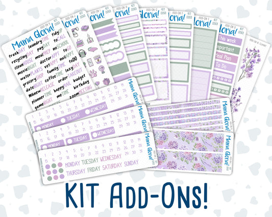 Kit 0263 - Add Ons - April - Lavender Drift - Planner Stickers