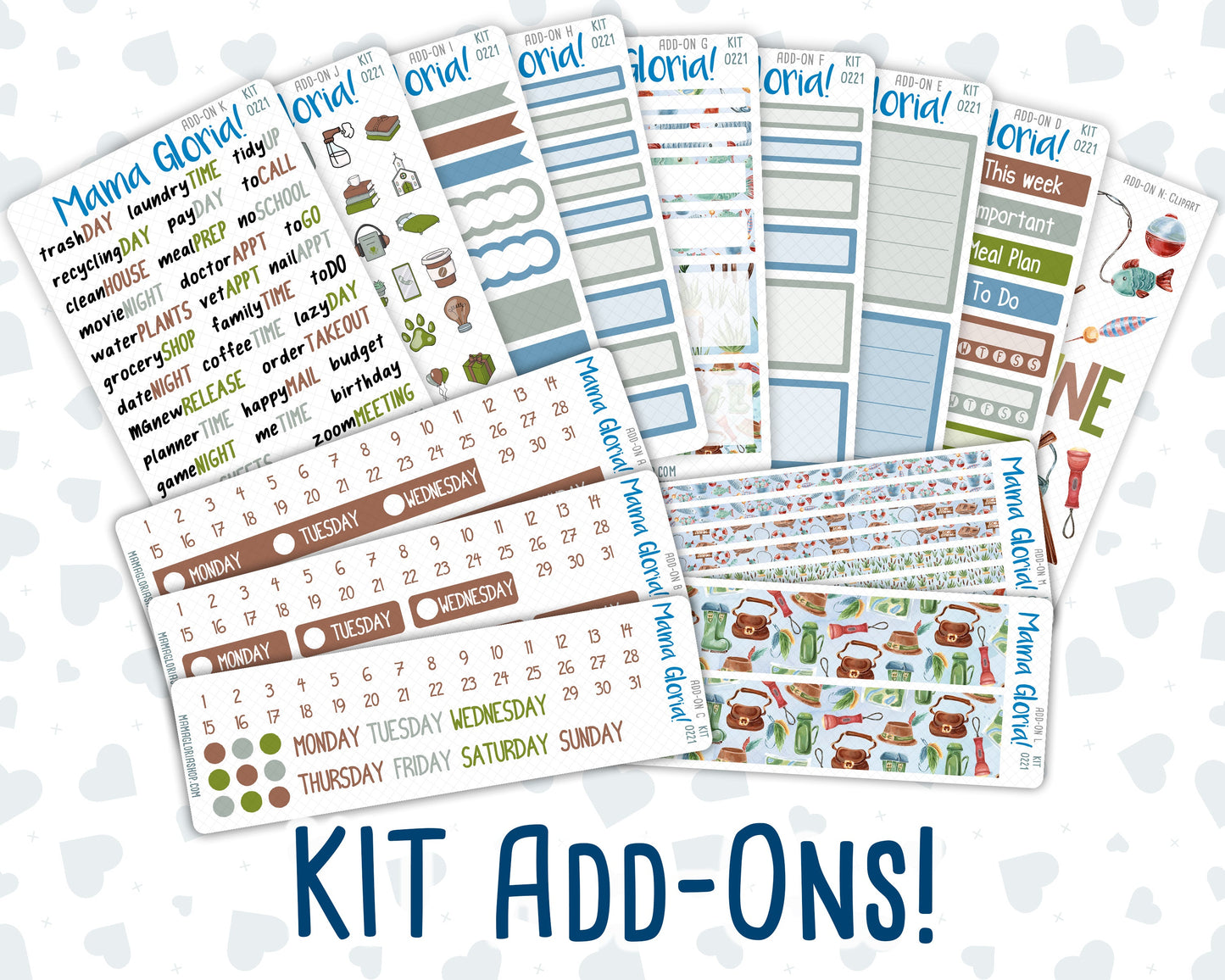 Kit 0221 - Add Ons - June - Gone Fishing - Planner Stickers