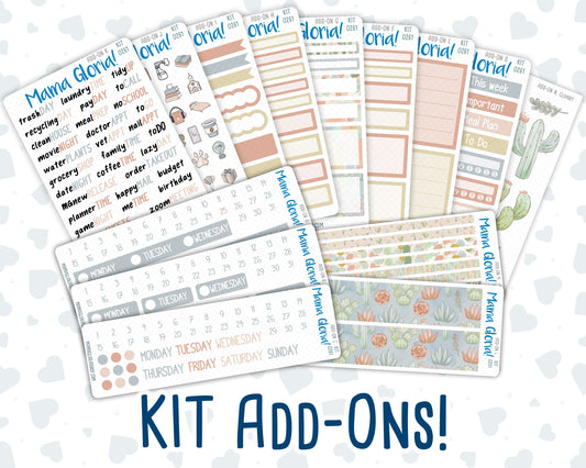 Kit 0261 - Add Ons - April - Llama Spring - Planner Stickers