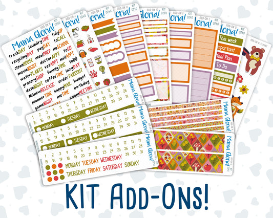Kit 0240 - Add Ons - November - Cozy Thanksgiving - Planner Stickers