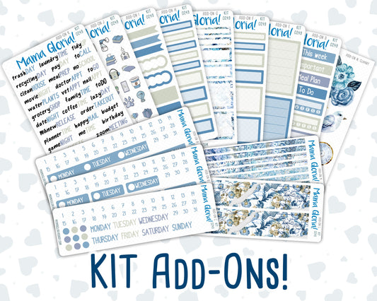 Kit 0249 - Add Ons - January - Icy Lace - Planner Stickers