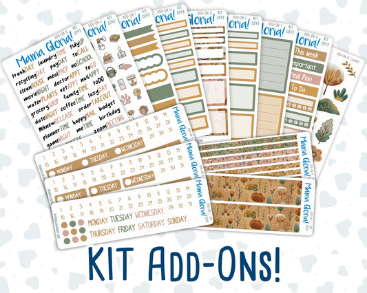 Kit 0243 - Add Ons - November - Boho Autumn - Planner Stickers