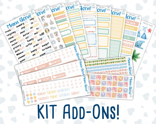 Kit 0222 - Add Ons - June - Beach Day - Planner Stickers
