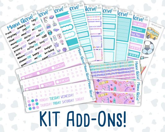 Kit 0230 - Add Ons - August - School Daze - Planner Stickers