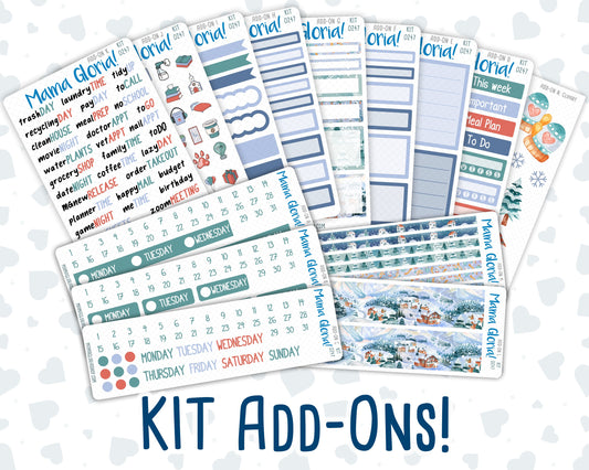 Kit 0247 - Add Ons - December - Snow Day Adventures - Planner Stickers