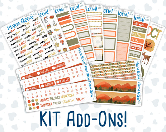 Kit 0239 - Add Ons - October - October Stroll - Planner Stickers