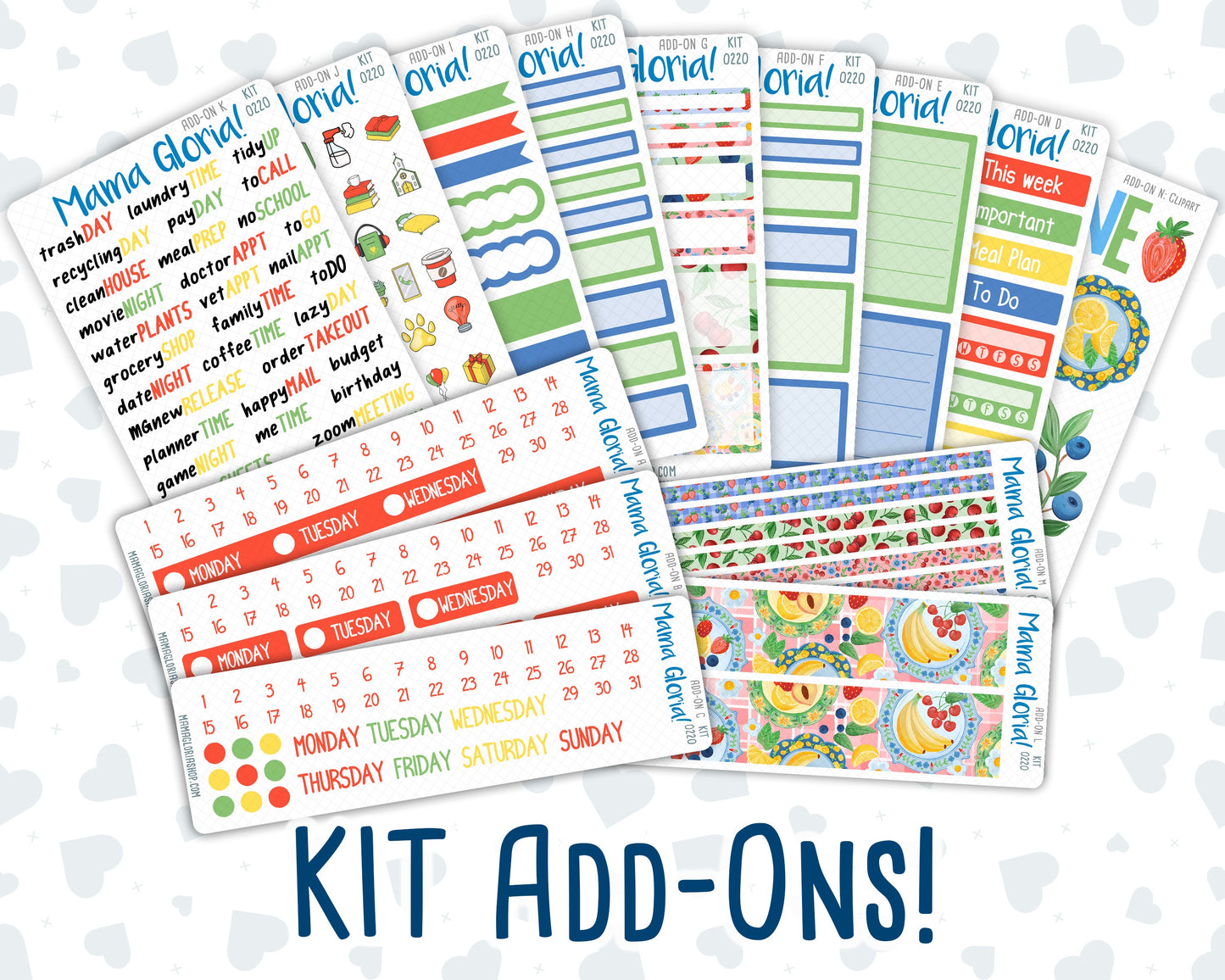 Kit 0220 - Add Ons - June - June Berries - Planner Stickers