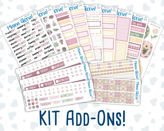 Kit 0232 - Add Ons - September - Heirloom Garden - Planner Stickers