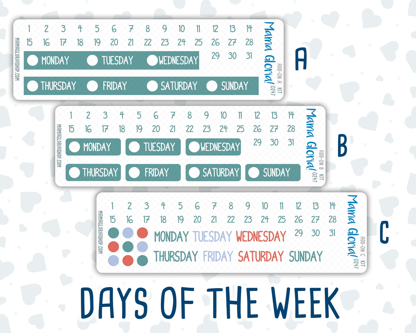Kit 0247 - Add Ons - December - Snow Day Adventures - Planner Stickers