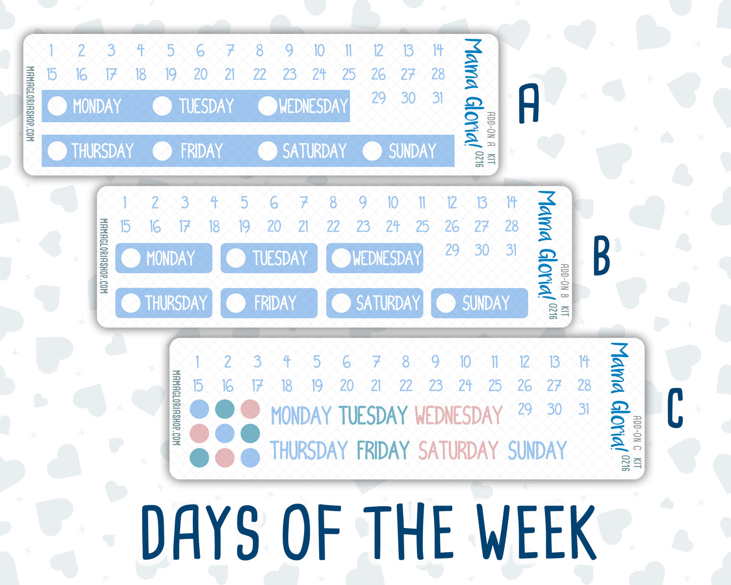 Kit 0216 Add Ons - Daisy Days- May- Planner Stickers - Kit