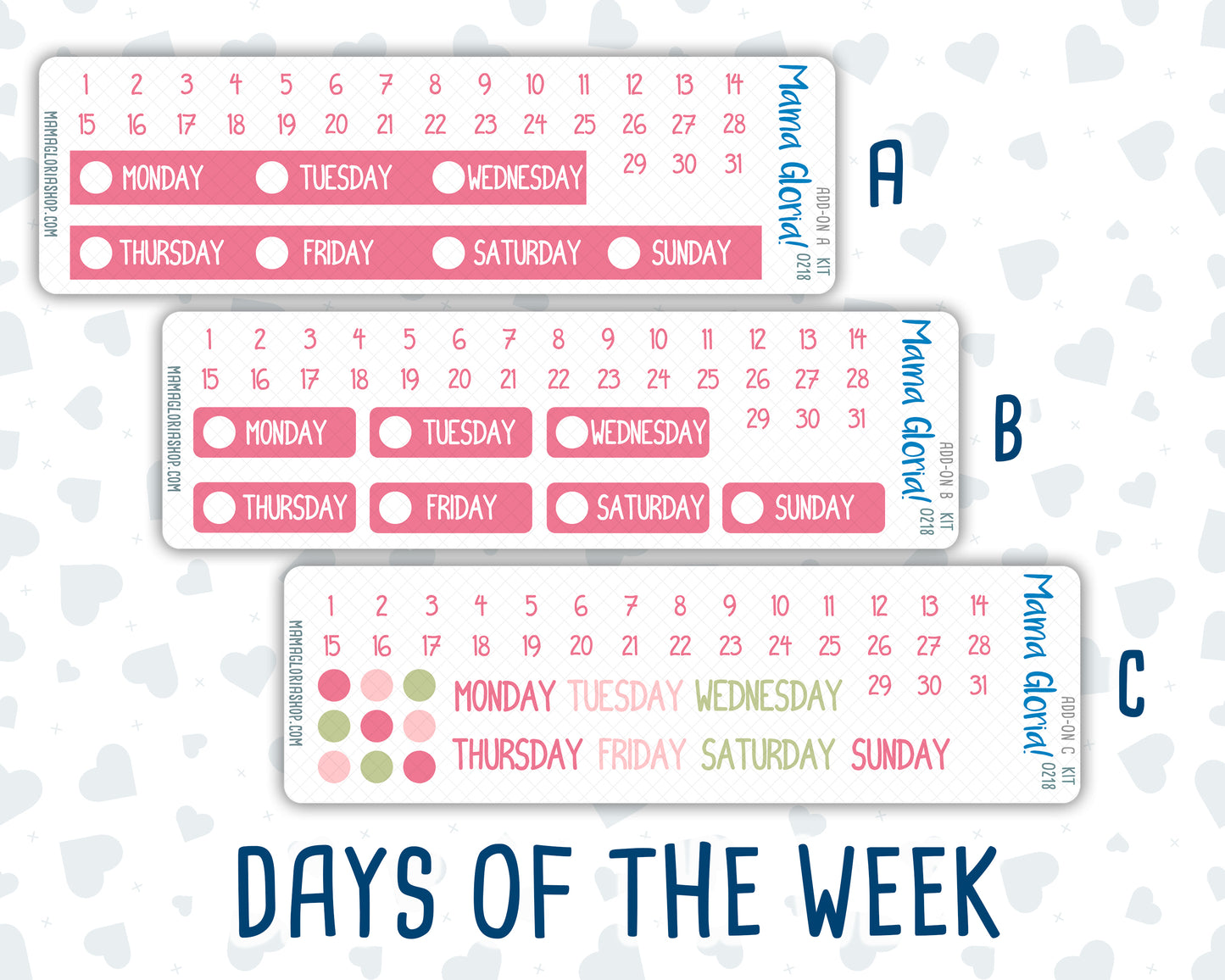 Kit 0218 Add Ons - Mother's Love- May- Planner Stickers - Kit
