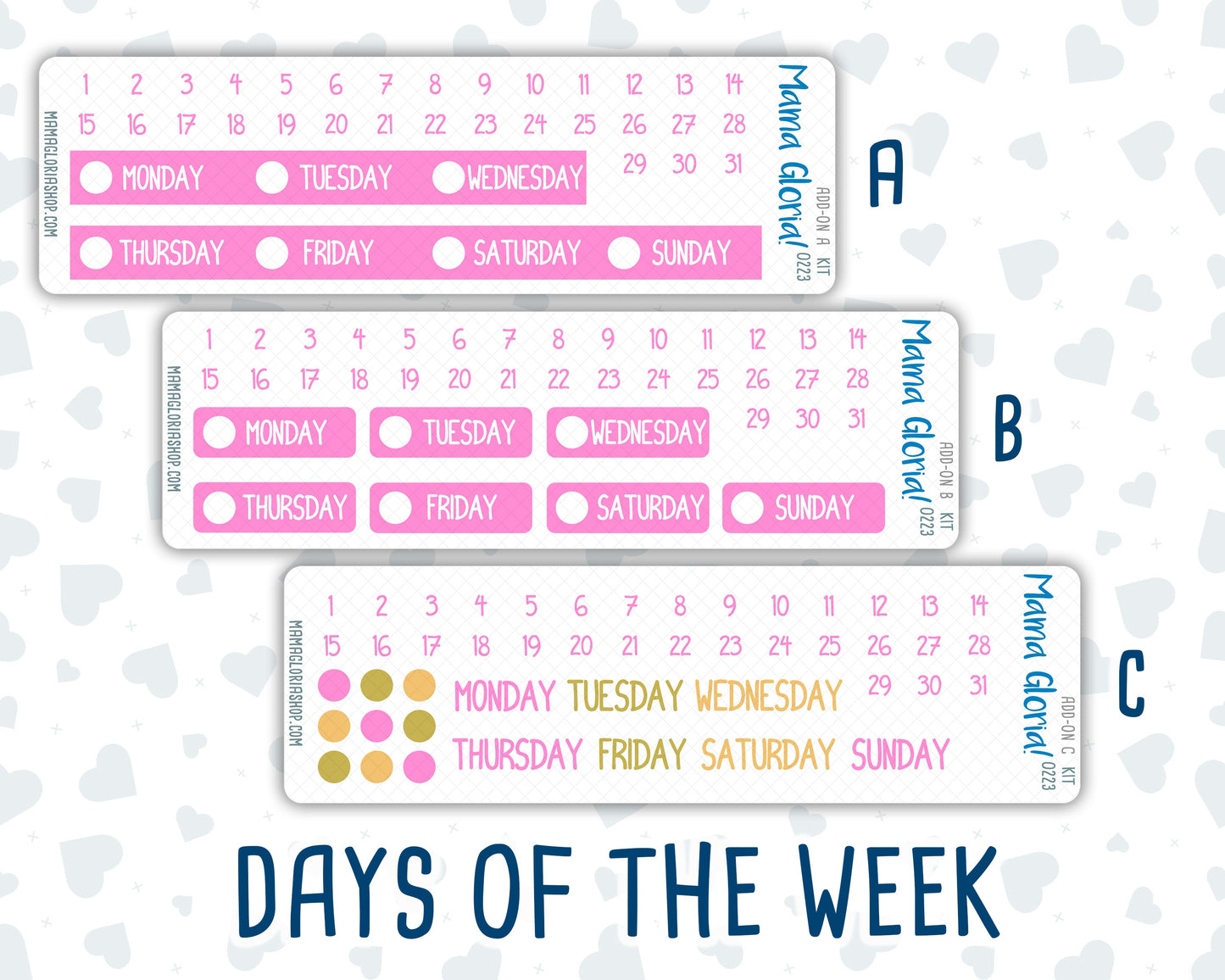 Kit 0223 - Add Ons - June - Route 66 - Planner Stickers