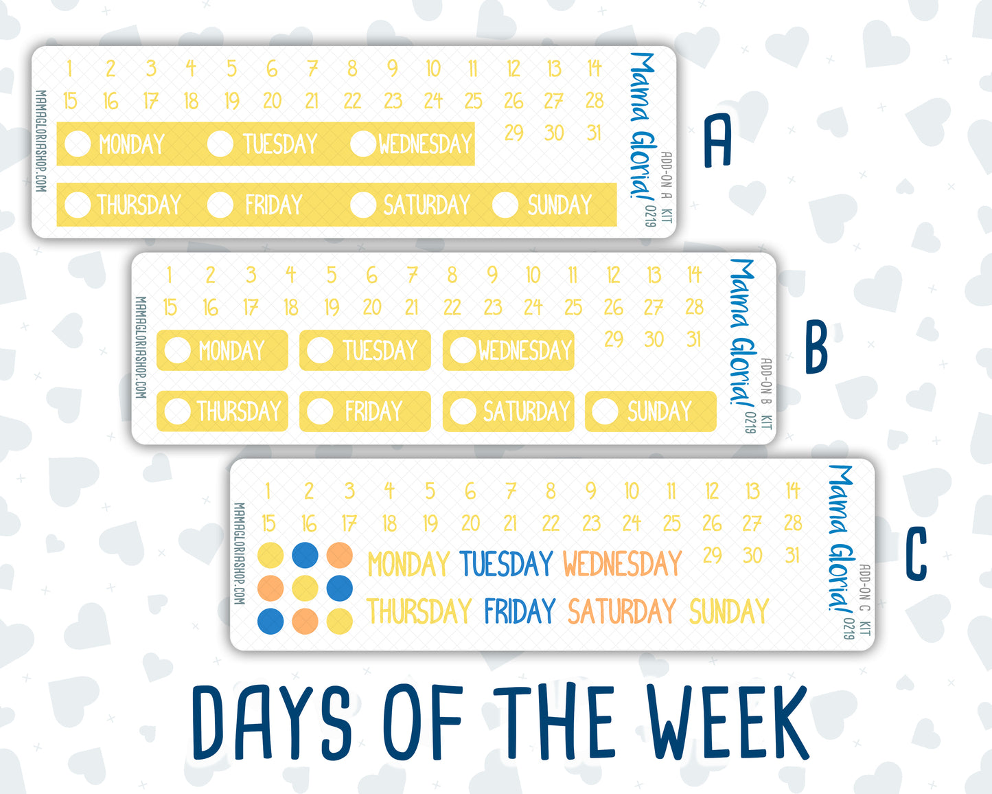 Kit 0219 Add Ons - Bee's Business- May- Planner Stickers - Kit