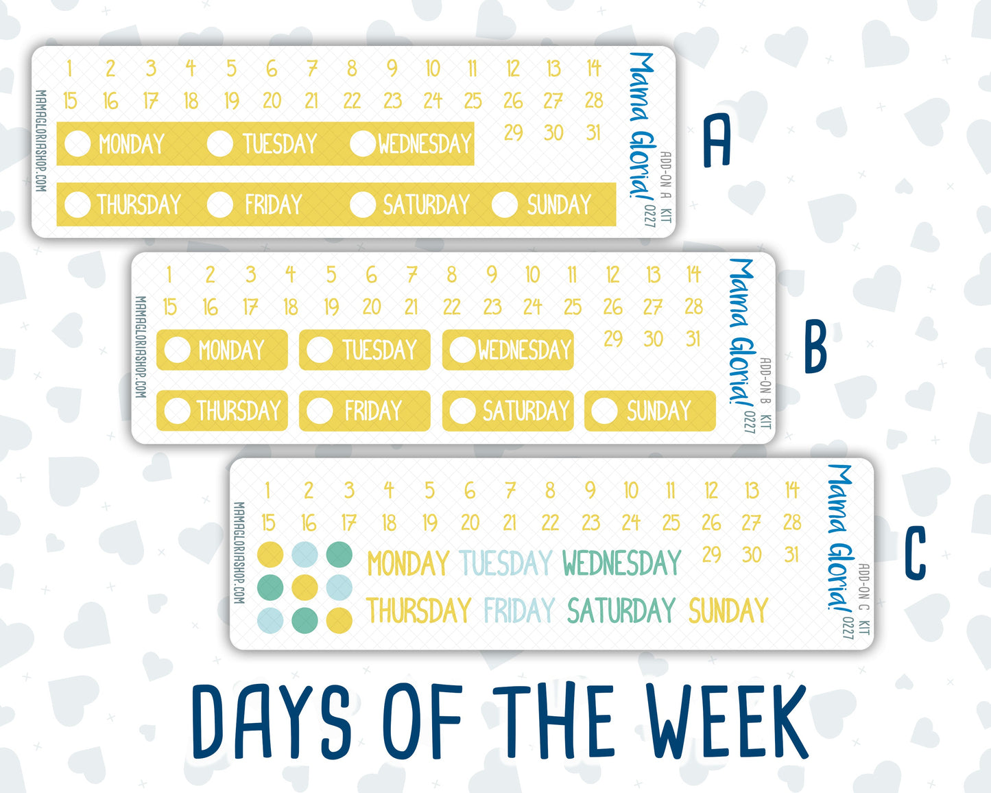 Kit 0227 - Add Ons - July - Lemon Grove - Planner Stickers