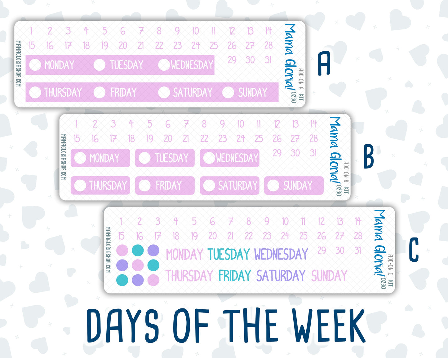 Kit 0230 - Add Ons - August - School Daze - Planner Stickers