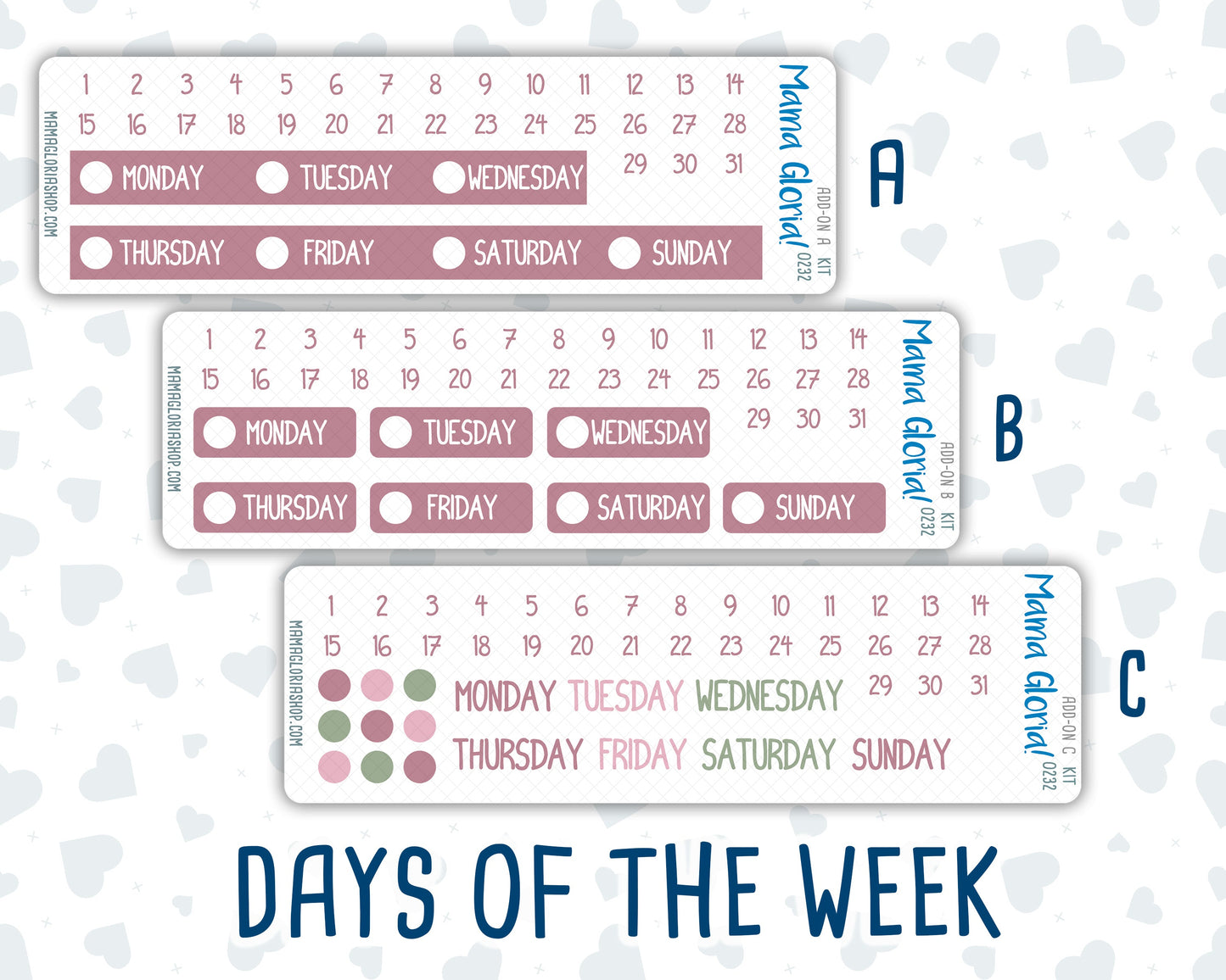 Kit 0232 - Add Ons - September - Heirloom Garden - Planner Stickers