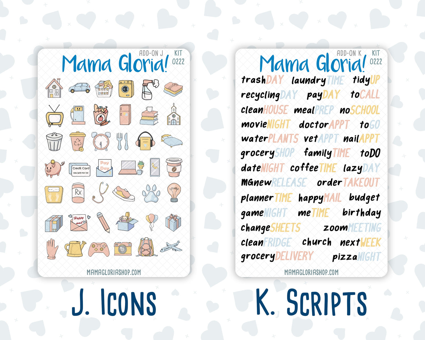 Kit 0222 - Add Ons - June - Beach Day - Planner Stickers