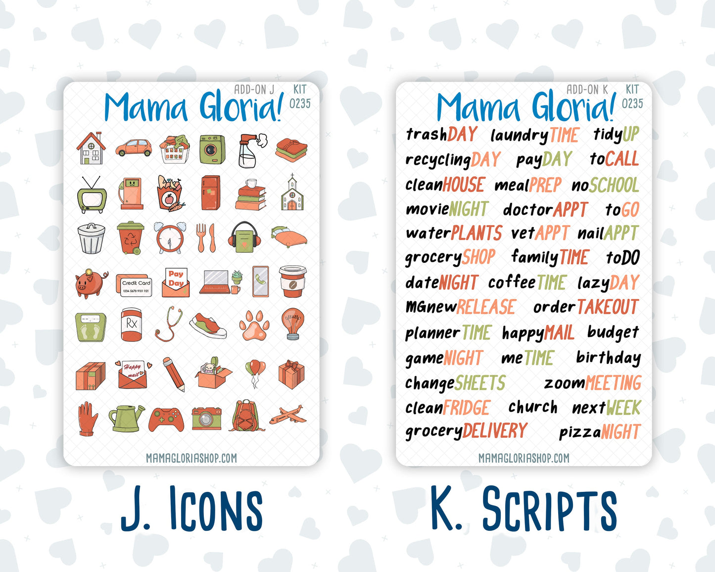 Kit 0235 - Add Ons - September - Apple Orchard - Planner Stickers