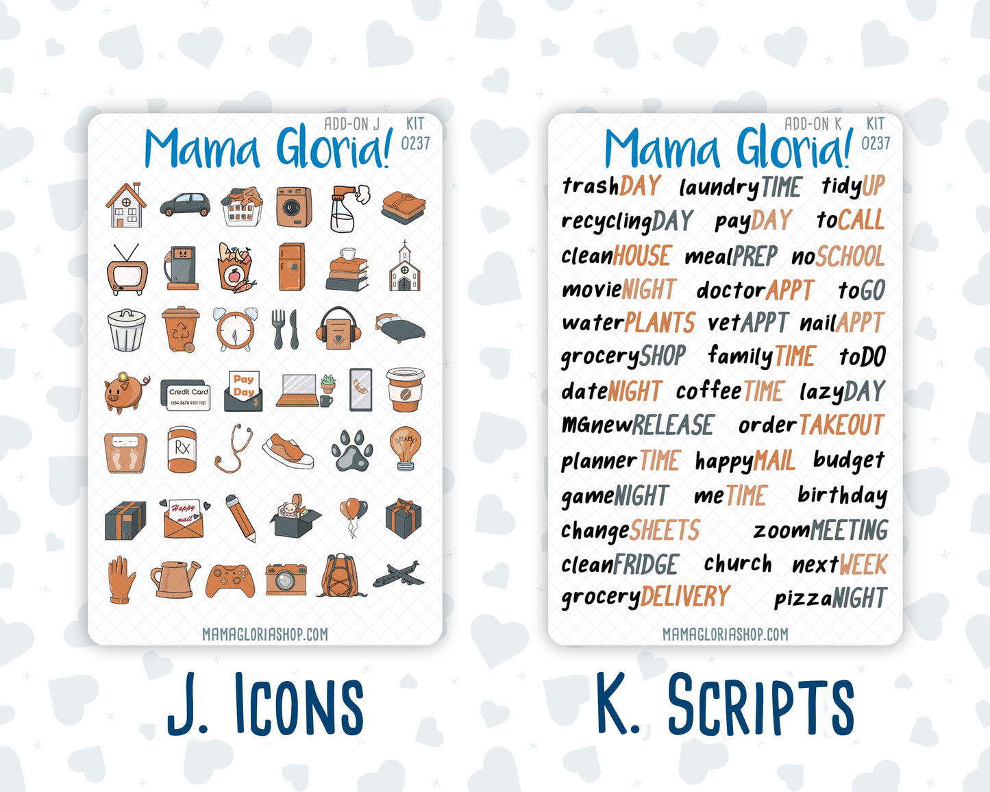 Kit 0237 - Add Ons - October - Forest Folk - Planner Stickers
