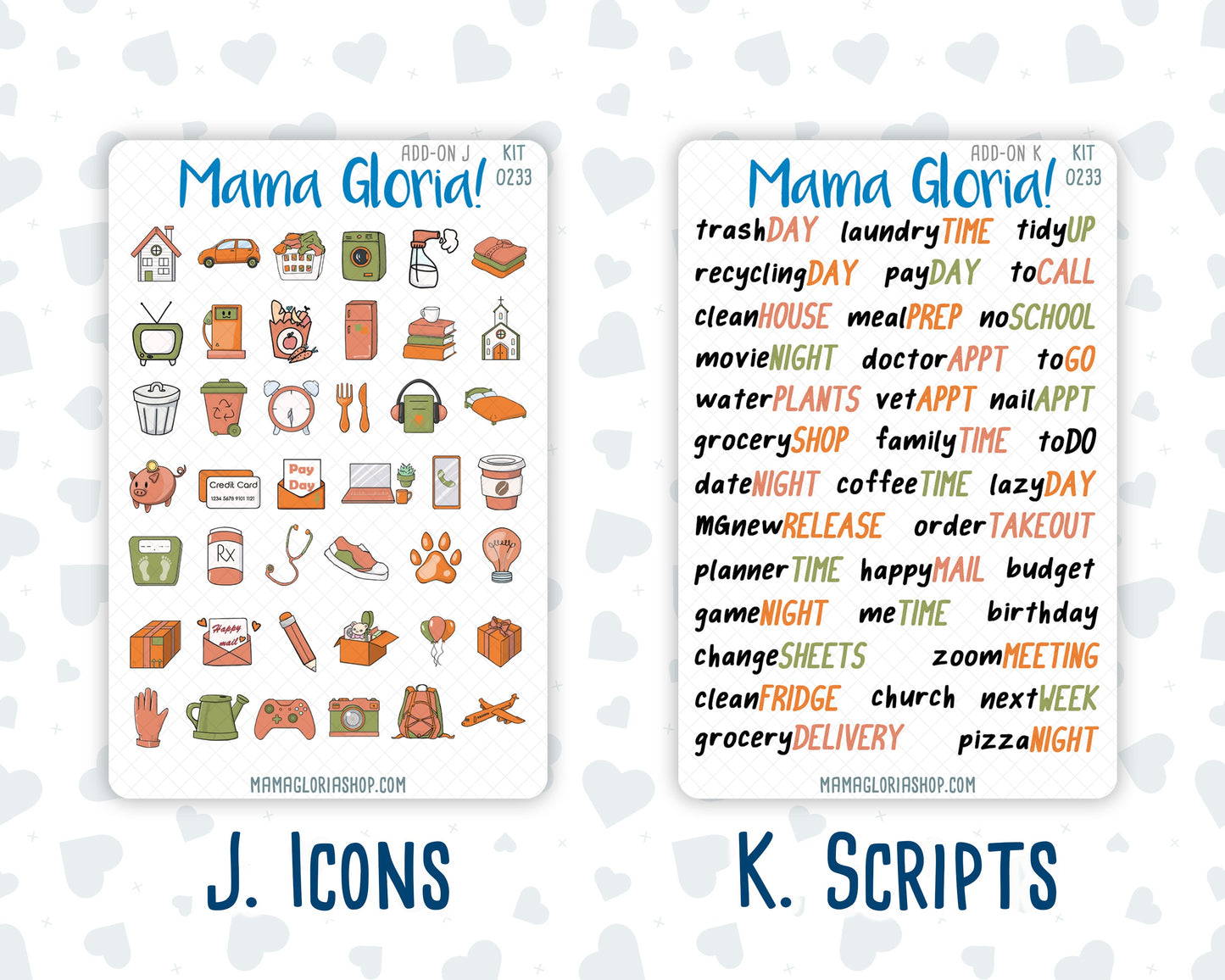 Kit 0233 - Add Ons - September - Cinnamon Days - Planner Stickers