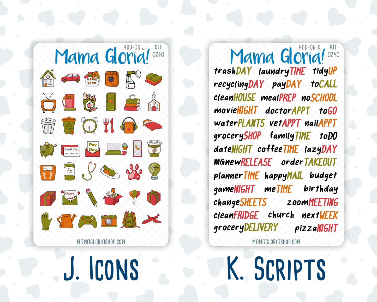 Kit 0240 - Add Ons - November - Cozy Thanksgiving - Planner Stickers