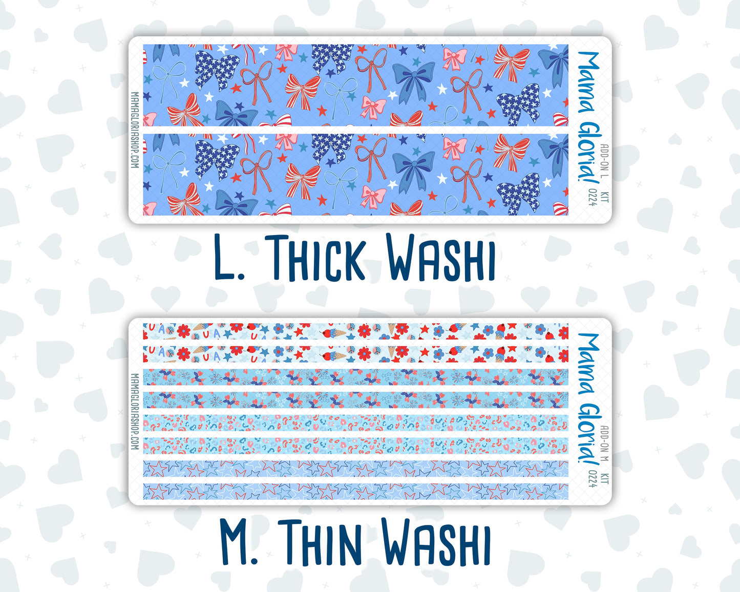 Kit 0224 - Add Ons - July - Patriotic Parade - Planner Stickers