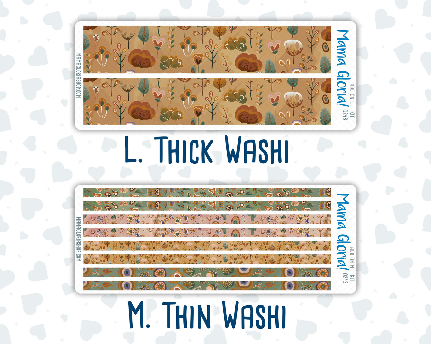 Kit 0243 - Add Ons - November - Boho Autumn - Planner Stickers