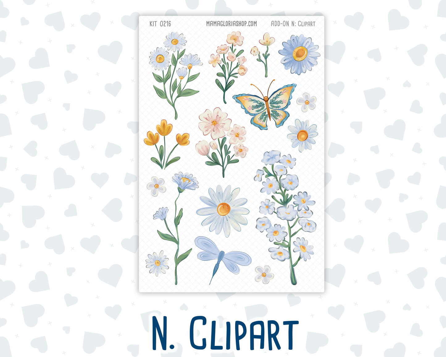 Kit 0216 Add Ons - Daisy Days- May- Planner Stickers - Kit