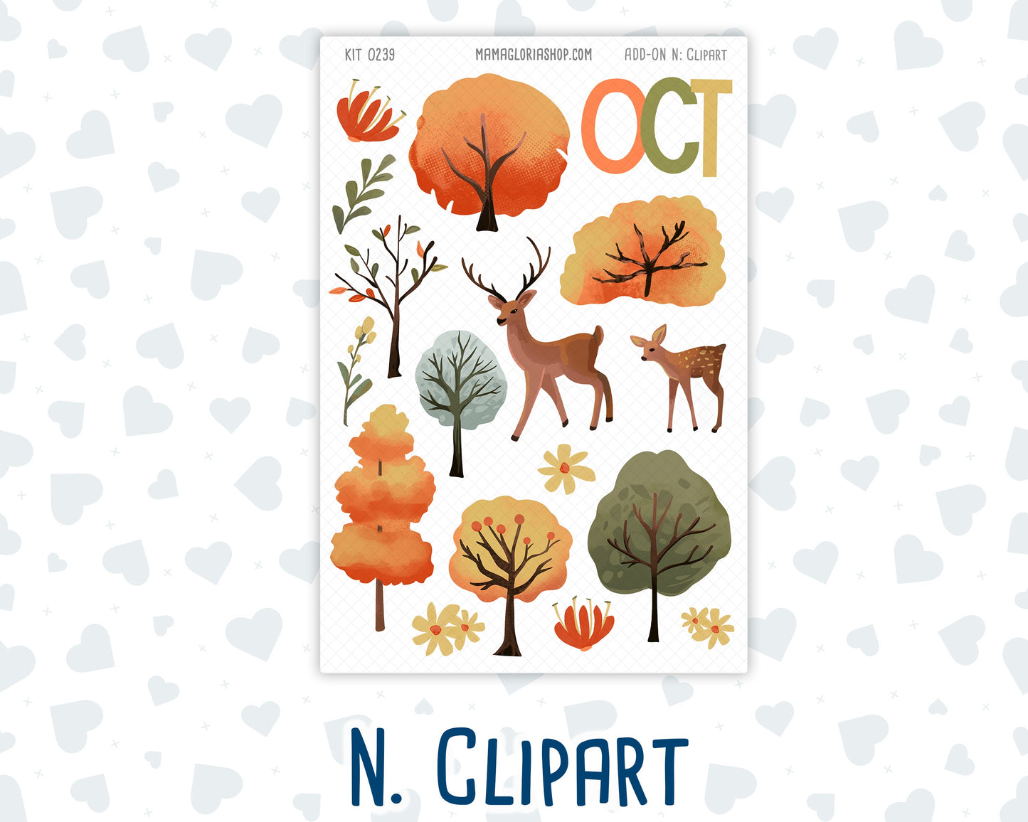 Kit 0239 - Add Ons - October - October Stroll - Planner Stickers