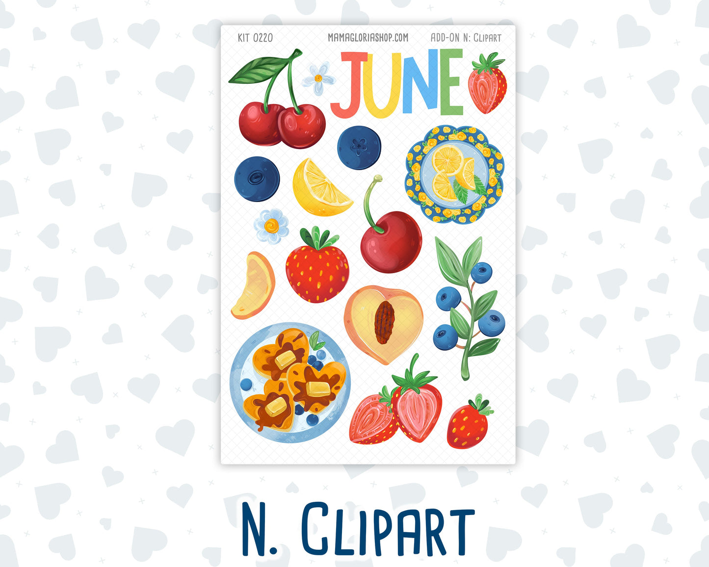 Kit 0220 - Add Ons - June - June Berries - Planner Stickers