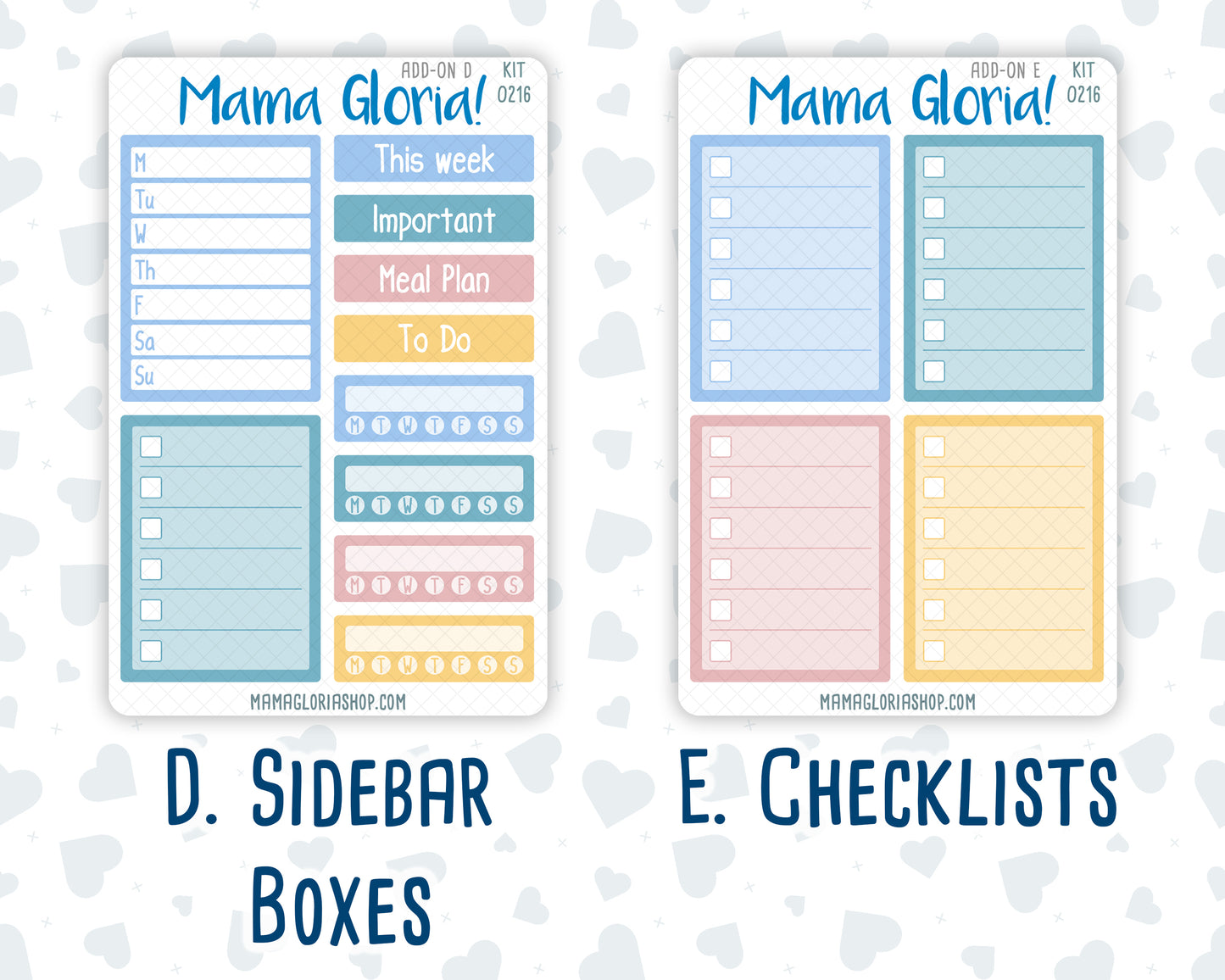 Kit 0216 Add Ons - Daisy Days- May- Planner Stickers - Kit