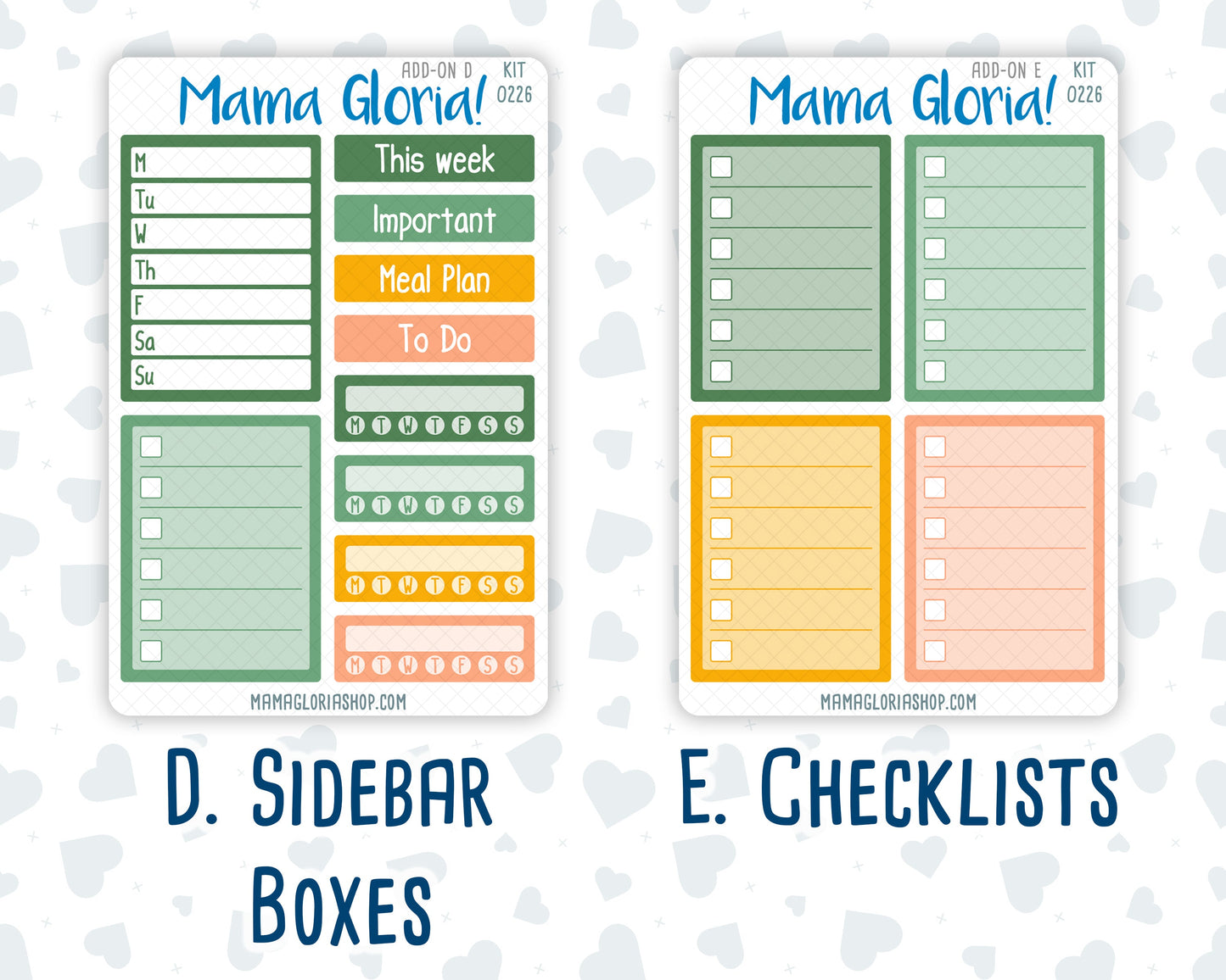 Kit 0226 - Add Ons - July - Tropical Whimsy - Planner Stickers