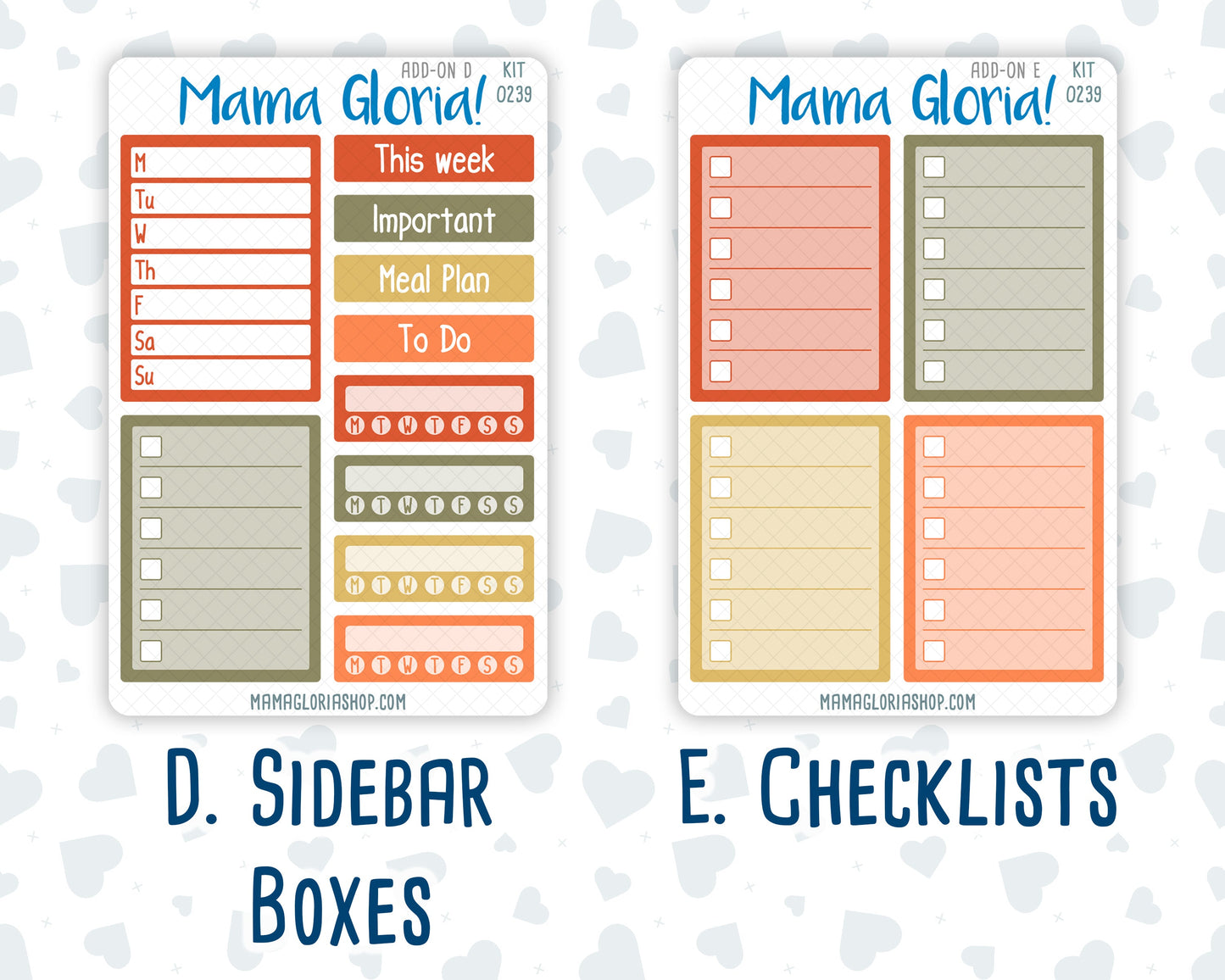 Kit 0239 - Add Ons - October - October Stroll - Planner Stickers