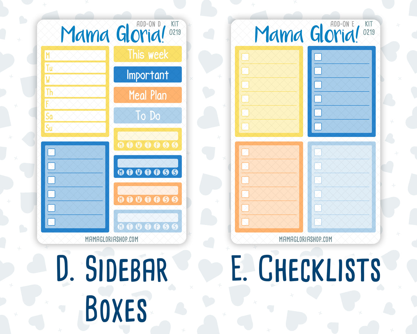 Kit 0219 Add Ons - Bee's Business- May- Planner Stickers - Kit