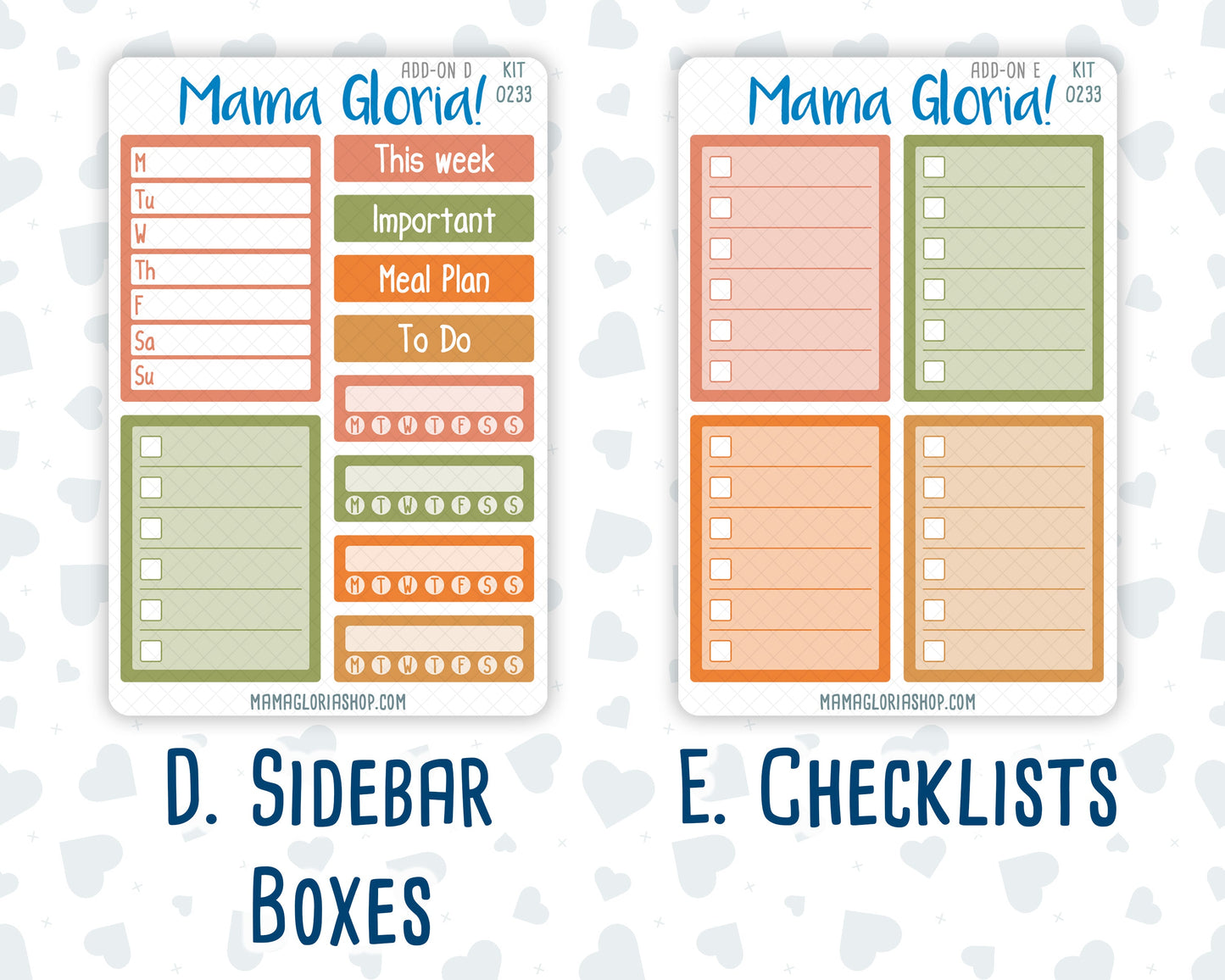 Kit 0233 - Add Ons - September - Cinnamon Days - Planner Stickers