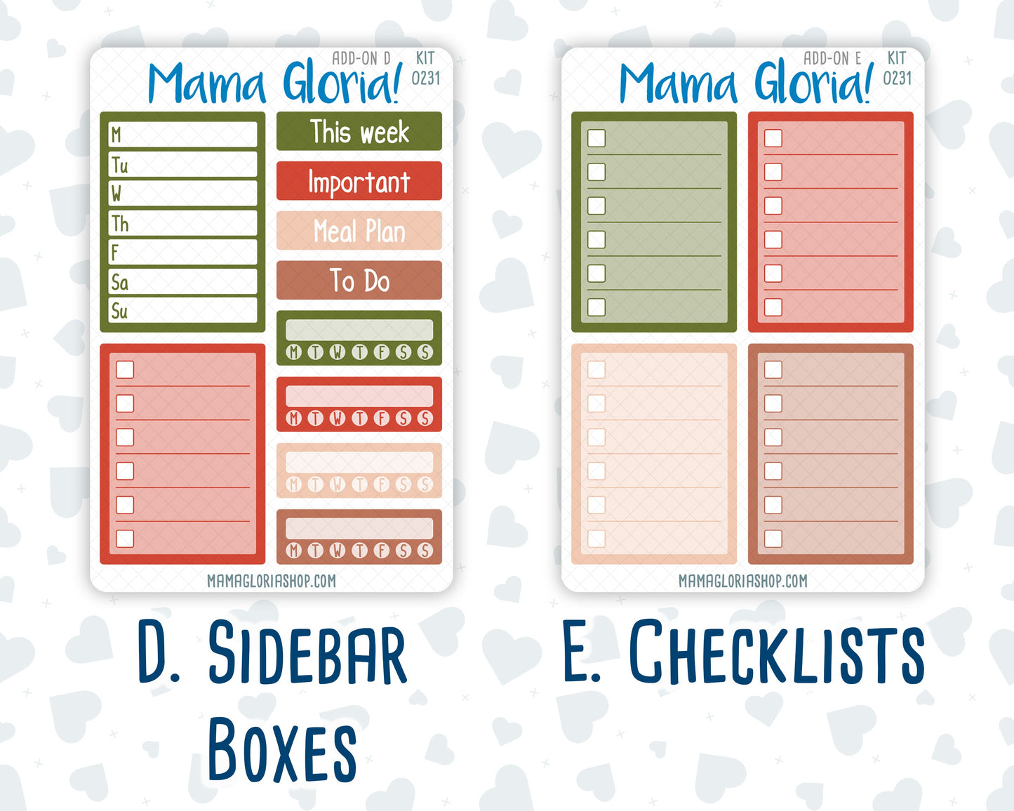 Kit 0231 - Add Ons - August - Backyard BBQ - Planner Stickers