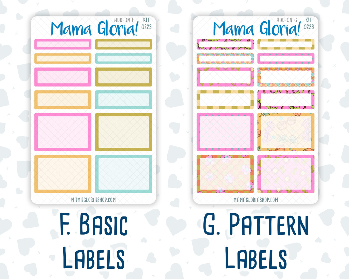 Kit 0223 - Add Ons - June - Route 66 - Planner Stickers