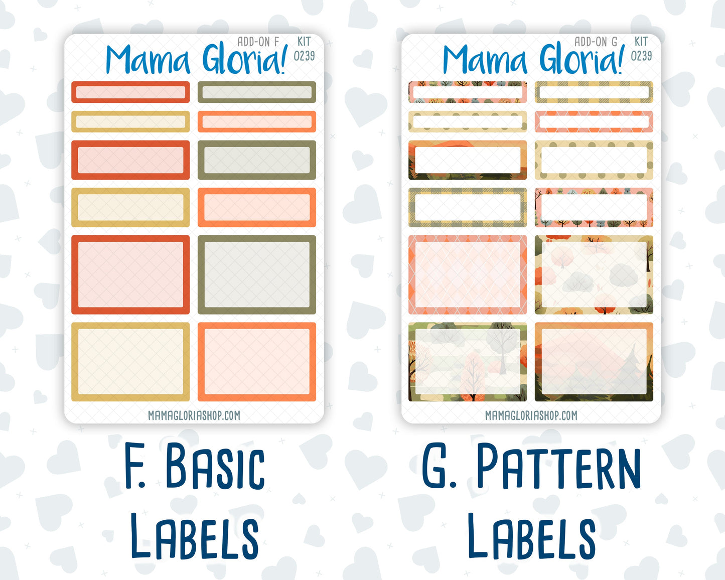 Kit 0239 - Add Ons - October - October Stroll - Planner Stickers