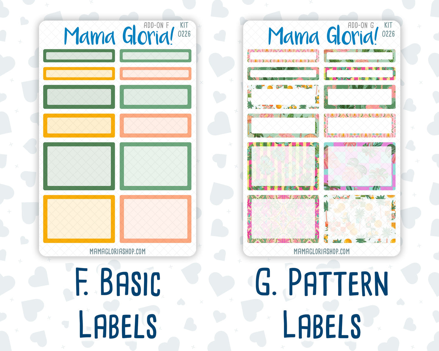 Kit 0226 - Add Ons - July - Tropical Whimsy - Planner Stickers