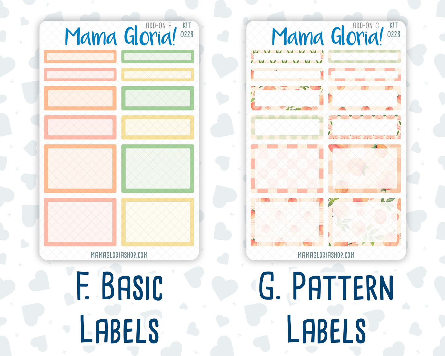 Kit 0228 - Add Ons - August - Just Peachy - Planner Stickers