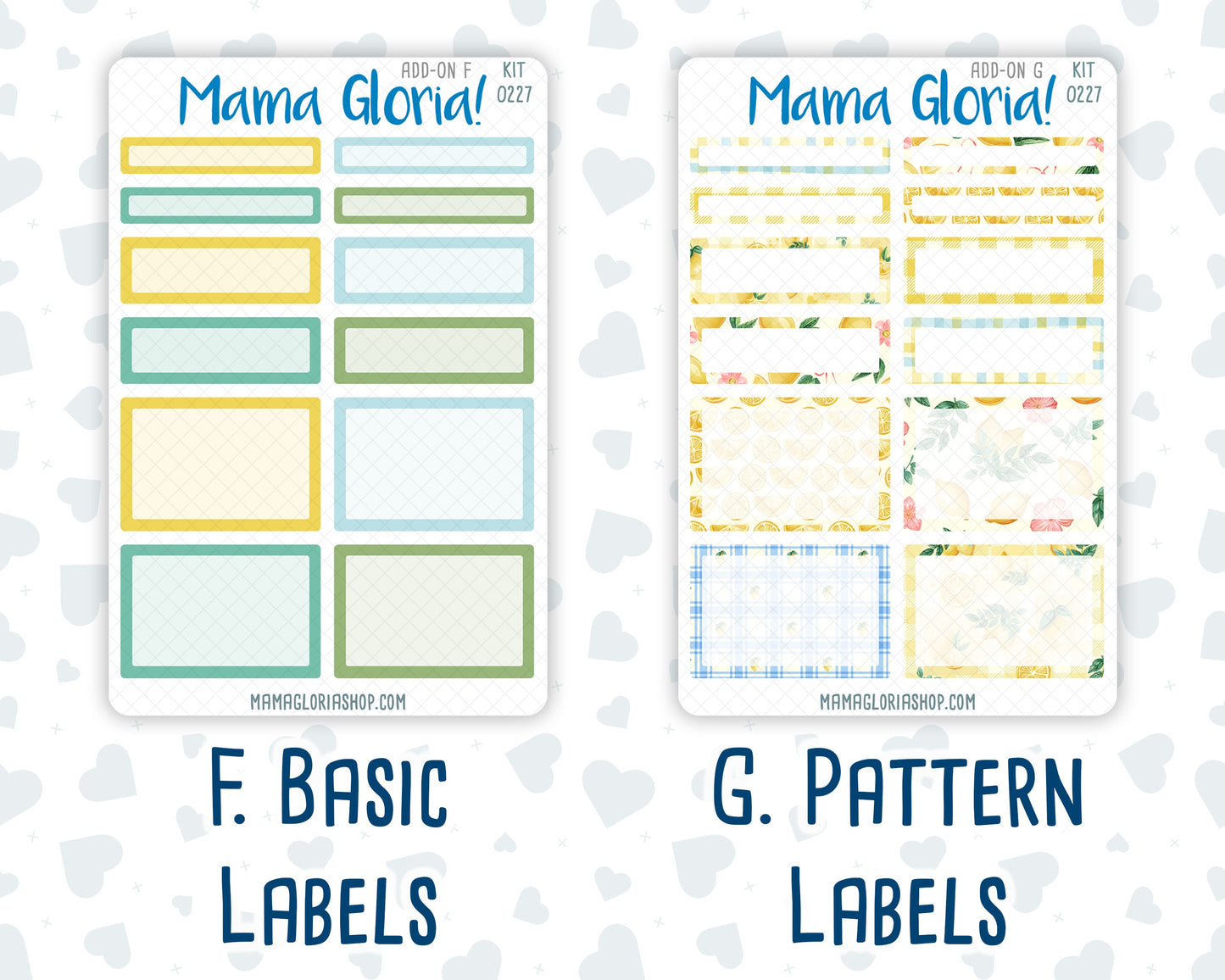 Kit 0227 - Add Ons - July - Lemon Grove - Planner Stickers