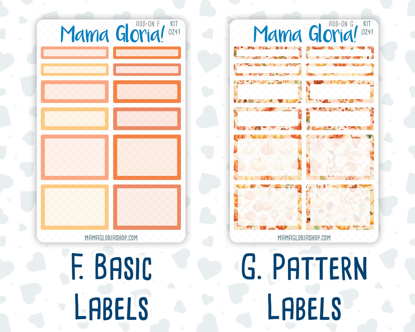 Kit 0241 - Add Ons - November - Pumpkin Latte - Planner Stickers